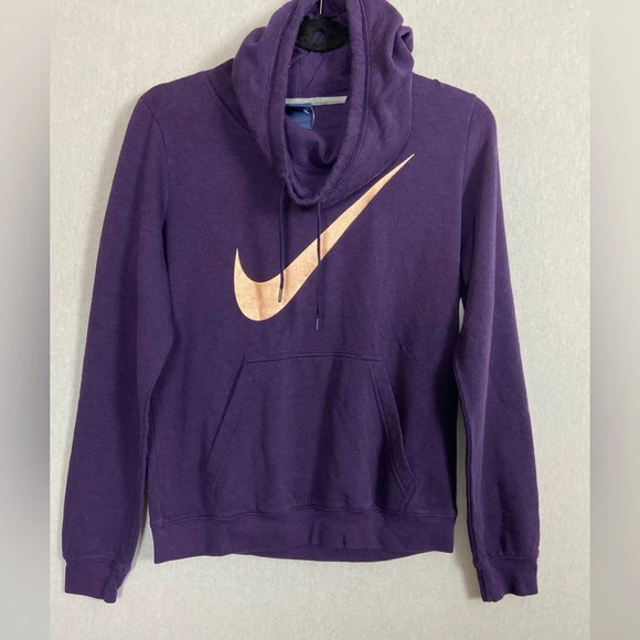 Nike Tops - Nike Sportswear Club Fleece Funnel Neck Hoodie Sweatshirt Sz M